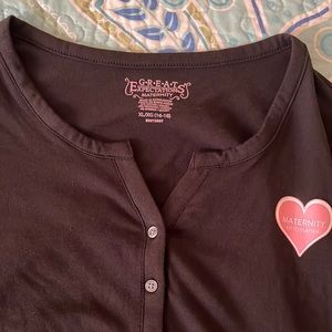 Great Expectations Maternity black button down shirt